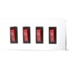 Buyers Products 6391004 Quad On-Off Illuminated Switch Panel, Silver