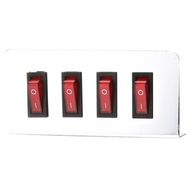 Buyers Products 6391004 Quad On-Off Illuminated Switch Panel, Silver