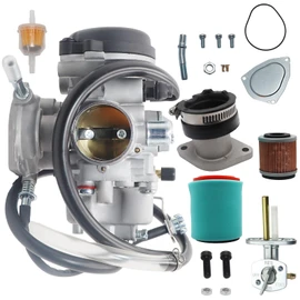 Carburetor For Yamaha Bruin 250 2005-2006 Big Bear 250 YFM250B 2007-2009 Replaces 1P0-E4101-01-00 1P0-13586-00-00 3JN-24500-10-00 Intake Manifold Fuel Valve Petcock Air Oil Filter