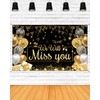Mocsicka We Will Miss You Backdrop Banner Extra Large Black