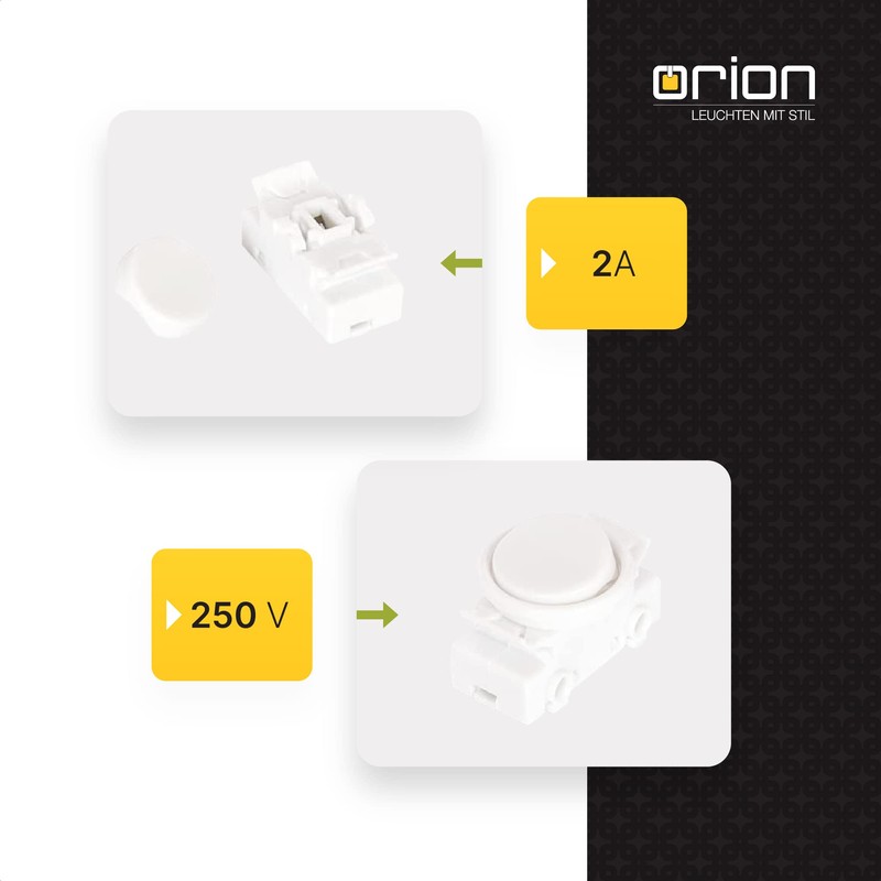 5 x 2A 250V Rocker Switch with Ring and Rocker