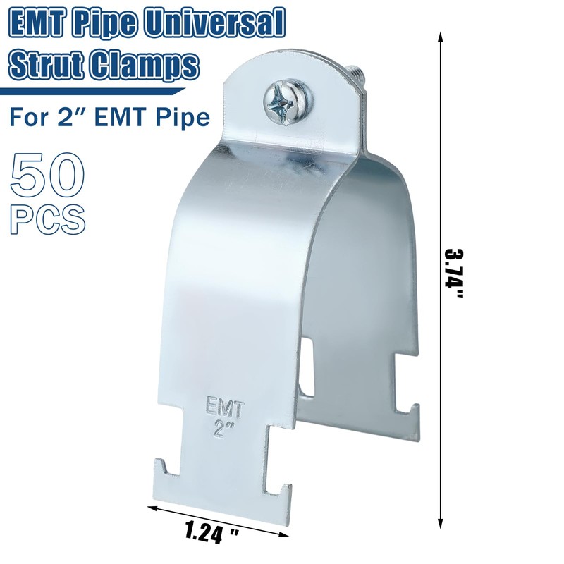Landhoow Emt Pipe Universal Strut Clamps Strut Channel Accessory Electro