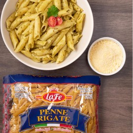 La Fe Penne Rigate Pasta 16oz - 3 Pack - Unenriched Semolina Wheat Italian Pasta Penne Rigate - Cholesterol & Sodium Free