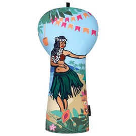 Big Teeth Golf Club Head Cover Driver Headcover, Hula Girl Driver Cover, Driver Head Cover, Golf Head Covers for Woods and Driver, Premium Faux Leather Hawaii Style Headcovers