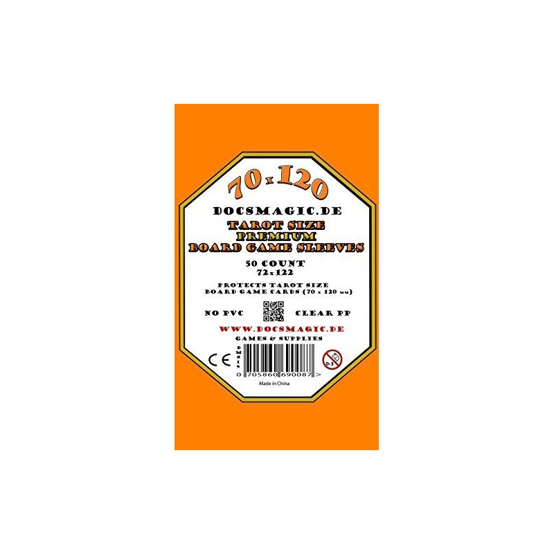 docsmagic.de 500 Premium Tarot Size Board Game Sleeves - 72