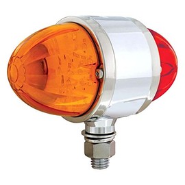 United Pacific 39798 - Double Face Led Marker Light - Assembly, Dual Function, 17 Led, Amber And Red Lens/Amber And Red