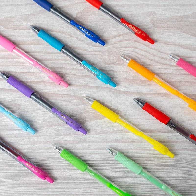 Pilot G-2 Retractable Gel Ink Rollerball Pens - 0.7mm Nib