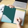 Hongri Mini Clipboard Folio with Refillable Lined Notepad and Interior