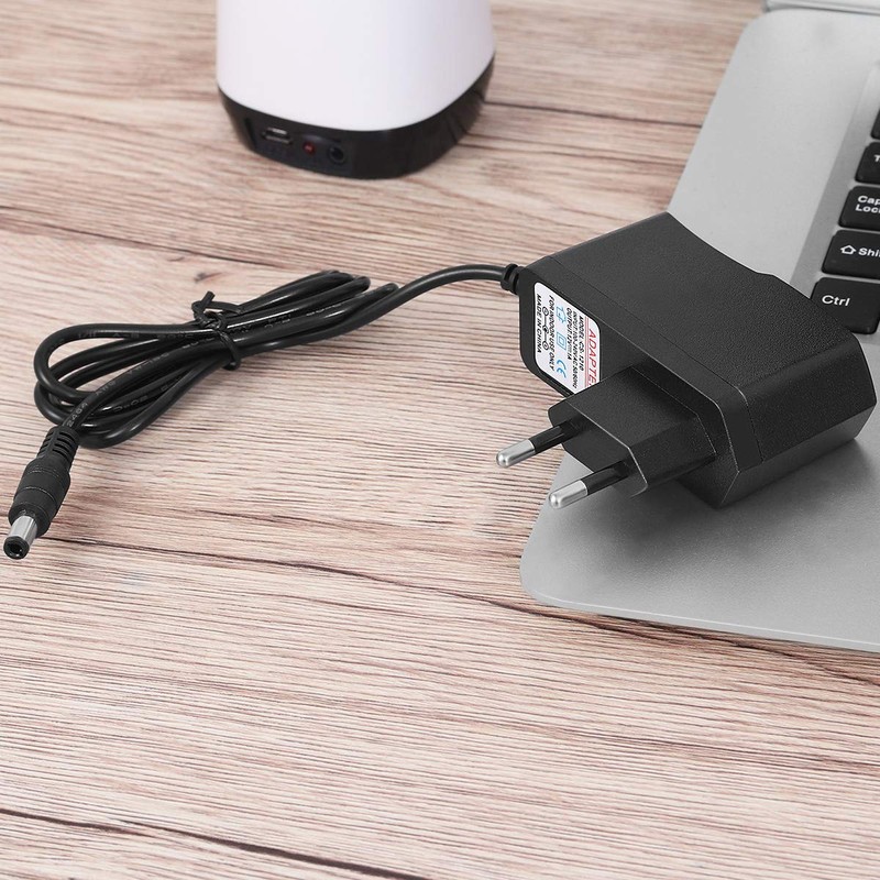 DC 12V 1A CCTV Camera Power Supply EU Plug (Black)