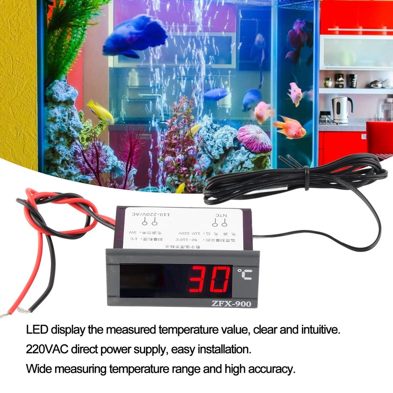 ZFX‑900 Digital Temperature Controller LED Panel Meter with Sensor for