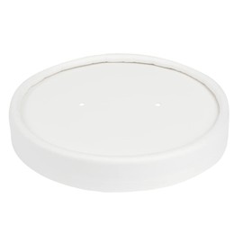 Restaurantware LIDS ONLY: Bio Tek Lids For 8/12 Ounce Soup Containers 25 Vented Lids For Paper Soup Containers - Soup Cups Sold Separately Microwavable White Paper Lids Hot And Cold Foods