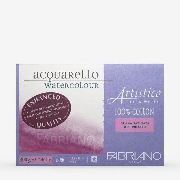 Fabriano - 71-00301218 - AEW BL 4CO Watercolour Paper - 12.5 x 18cm Extra White