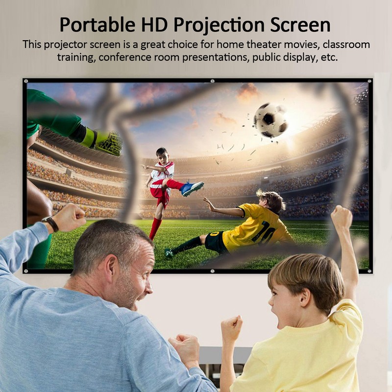 120-inch 16:9 Projector Screen Portable HD Projection Screen Foldable Wall