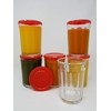 Mian Red Plastic Lids fits Luminarc Working Glass 6 Pack