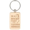 Spruchreif Keyring with engraving on both sides, wooden key ring
