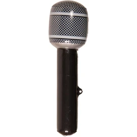 KultFaktor GmbH Inflatable Microphone 30 cm Black / Grey One Size