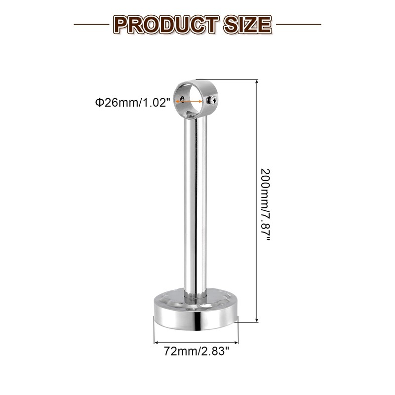 sourcing map 4 Set 7.87inch Ceiling Mount Bracket Fit 1.02inch