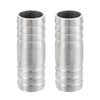 sourcing map 2Pcs 22x60mm Hose Barb Equal Pipe Fitting, 304
