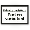 Komma Security Privatgrundstück – Parken Verboten Sign, Parking Prohibition Sign,