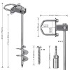 Insaga Multi-Purpose Ground Anchors Screw in, Fully Welded Shed Anchor