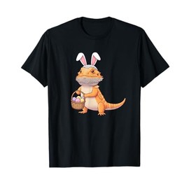 Funny Bearded Dragon Easter Day Bunny Ear Women Men Kids T-Shirt