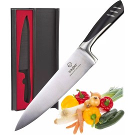 Sagler Chef Knife, 8 Inch, High Carbon Stainless Steel, Kitchen Knife, German Steel