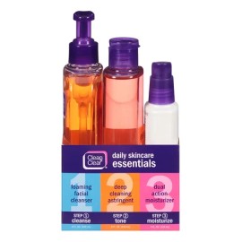 Clean  Clear 3-articulos Daily Acne Skincare Set,                                                                                                     