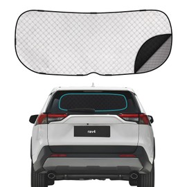 ZATOOTO Rear Windshield Sunshade for 2019-2024 Toyota RAV4 Back Window Sun Shade Double Layer Design for Sunshade and Privacy Offer Great Visibility Sun Blocker Rear Window Shade for Toyota RAV4