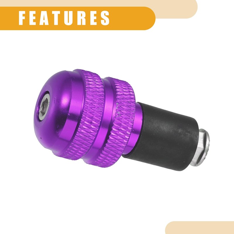 Partuto 2 Pcs Universal Motorcycle Bar Ends Plugs - Aluminum