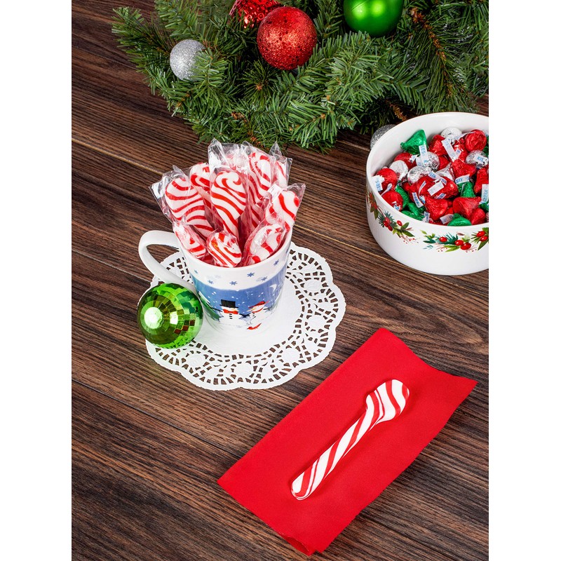 Candy Cane Spoons Peppermint Flavored - 12 Count