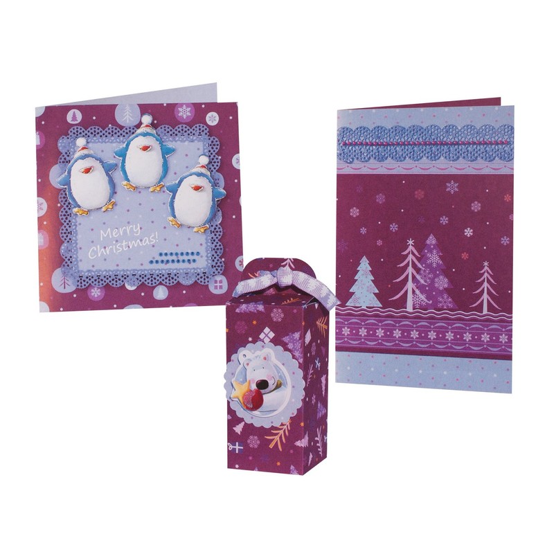 Ursus Photo Card Winter Magic Lilac/Blackberry, 300 g/m², DIN A4,