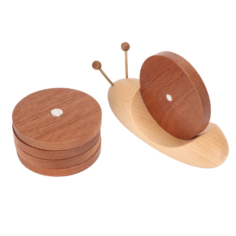 Snail Coaster Set with Magnet Cute Exquisite Eco Friendly Wood