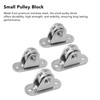 Small Pulley Made of Stainless Steel, Silent, Wall Mounting, Fixed