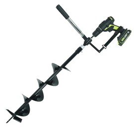Auger Post Hole Digger 10" Wide 32" Deep - Earth Auger - Trench Digger - Hole Digger Tool for Fence Posts - Electric Post Hole Digger Handles