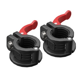MAXRICH T Barbell Clamp 1 inch Multiple Sizes & Adjustable Weight Clips for Barbell Quick Release Barbell Clips|Barbell Collar Bar Locks for Weight Lifting (Black+Red)