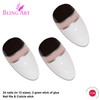 False Nails by Bling Art Black White Glossy Almond Stiletto