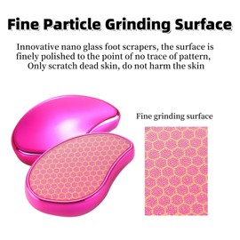 Nano Glass Foot File: Gentle and Highly Effective Callus Remover for Feet, Hard and Dead Skin Removal at Home Foot Spa Care (Rose Pink)