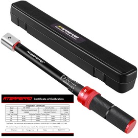 ATsafepro Plug-In Torque Wrench 5-60 Nm, 9 x 12 mm Open End Torque Wrench, Replaceable Torque Wrench for HVAC Mini Split, Refrigeration Systems, Bicycle, Motorcycle and Car Maintenance