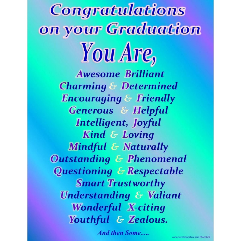 Graduate, Graduation Gifts, Graduation Affirmation Posters, Student Affirmations