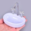 MinnowXY Ceative Washbasin Paper Clips Holder with 15x Paperclips Magnetics