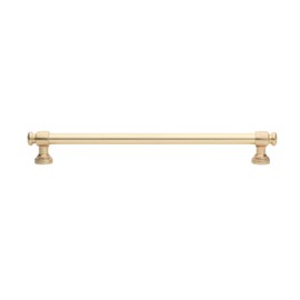 GlideRite Hardware 8-3/4 in. (224mm) Center-Center Modern Solid Steel Euro Cabinet Bar Pull, Champagne Gold - 4361
