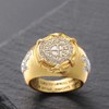 Gold Crusader Ring,Gothic Knight Templar Ring for Men,Punk Catholic Crusader