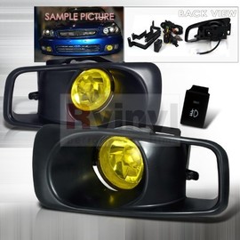 Spec D Tuning LF-CV99AMOEM FOG LIGHTS YELLOW-(99-00) HONDA CIVIC