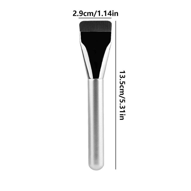Silver Liquid Foundation Makeup Brush, Flat Brush Makeup Artist Shadow