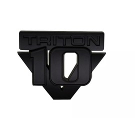 2 Pack Triton V10 Emblem Replacement for 2005-2011 Tailgate 3D Sticker Badge Nameplate (Matte Black)