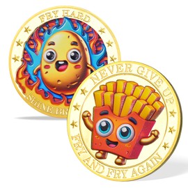 ASmileIndeep Inspirational Challenge Coin - Creative Never Give Up Motivational Token Encouragement Hilarious Positivity Affirmation Medallion Funny Flip Coin Gift for Coworkers Students Friends