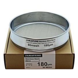 JARAYUNE 80 Mesh Stainless Steel Lab Sieve, Sturdy 8Inch(20.5cm) Sifter, Fine Mesh Sieve Strainer for Powder Pellet Flour Liquid Filtration-Lab Industrial DIY Household Use