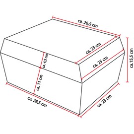 Bestlivings Pet Coffin, Animal Coffin in Various Sizes, Made of Corrugated Cardboard (Biodegradable) - Animal Coffin Printed M - 300 x 250 x 150 mm - Design: Hearts