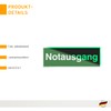 Operation AUSSTATTUNG24 1000030 Emergency Exit Sign Emergency Characters (Additional) Exit