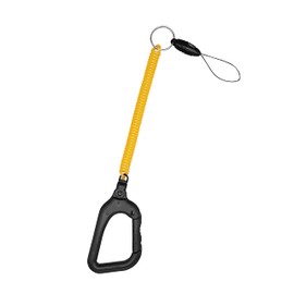BeyonMind Key Pass Case, Lost Prevention, Expandable Strap, Carabiner Big/Fall Prevention Cord (Total Length 11.0 inches (28 cm), Stainless Steel, Extra Large Carabiner, Detachable Pine Needle String,